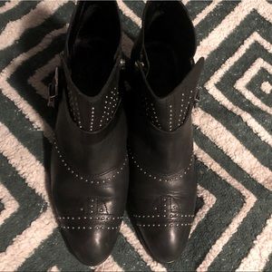 Vince Camuto leather studded ankle booties